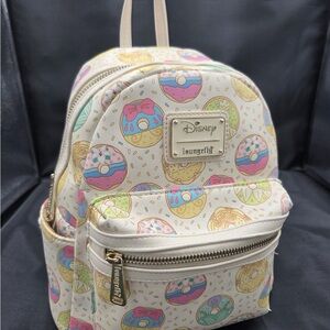 Loungefly Cream Disney Donut Backpack